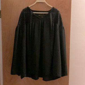 Lane Bryant long sleeve black blouse. Worn 1 time